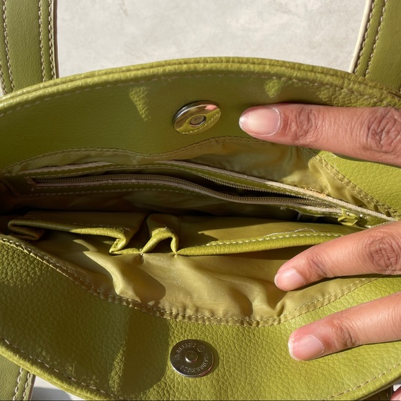 Vintage Y2k Lime Green Shoulder Bag - Picture 4 of 9
